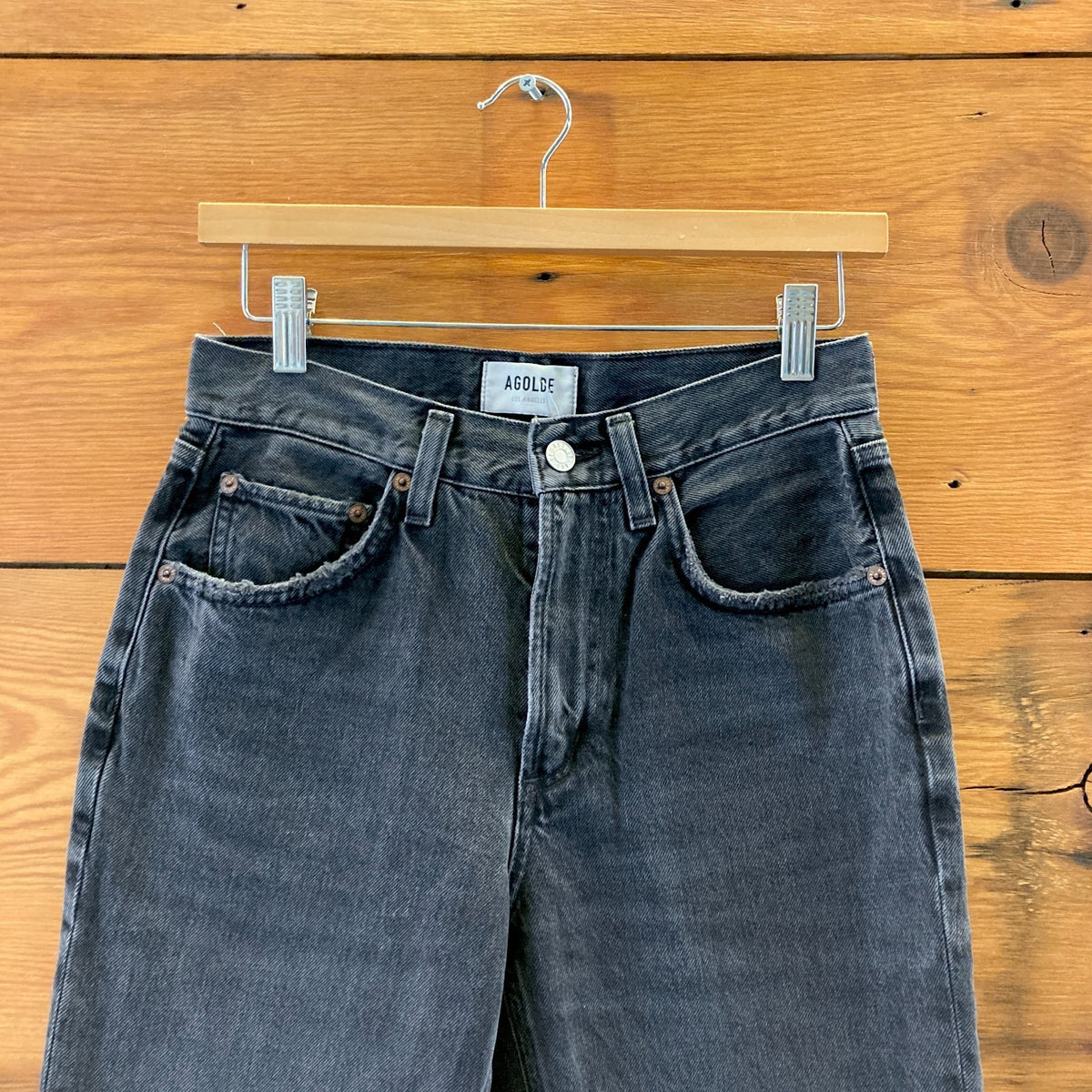 AGoldE Black Wash Valen Classic Fit Straight Leg Jeans - Size 25 - 0809CO