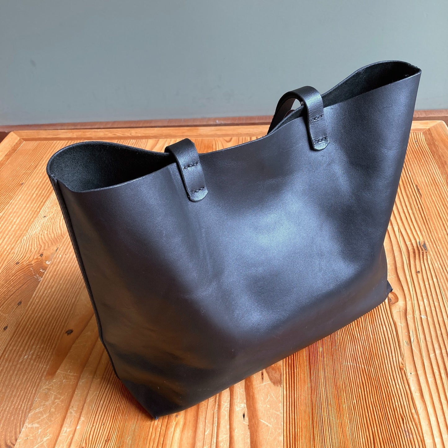 Tribe Alive Black Leather Large Carryall Tote Bag Shoulder Purse 0918NK