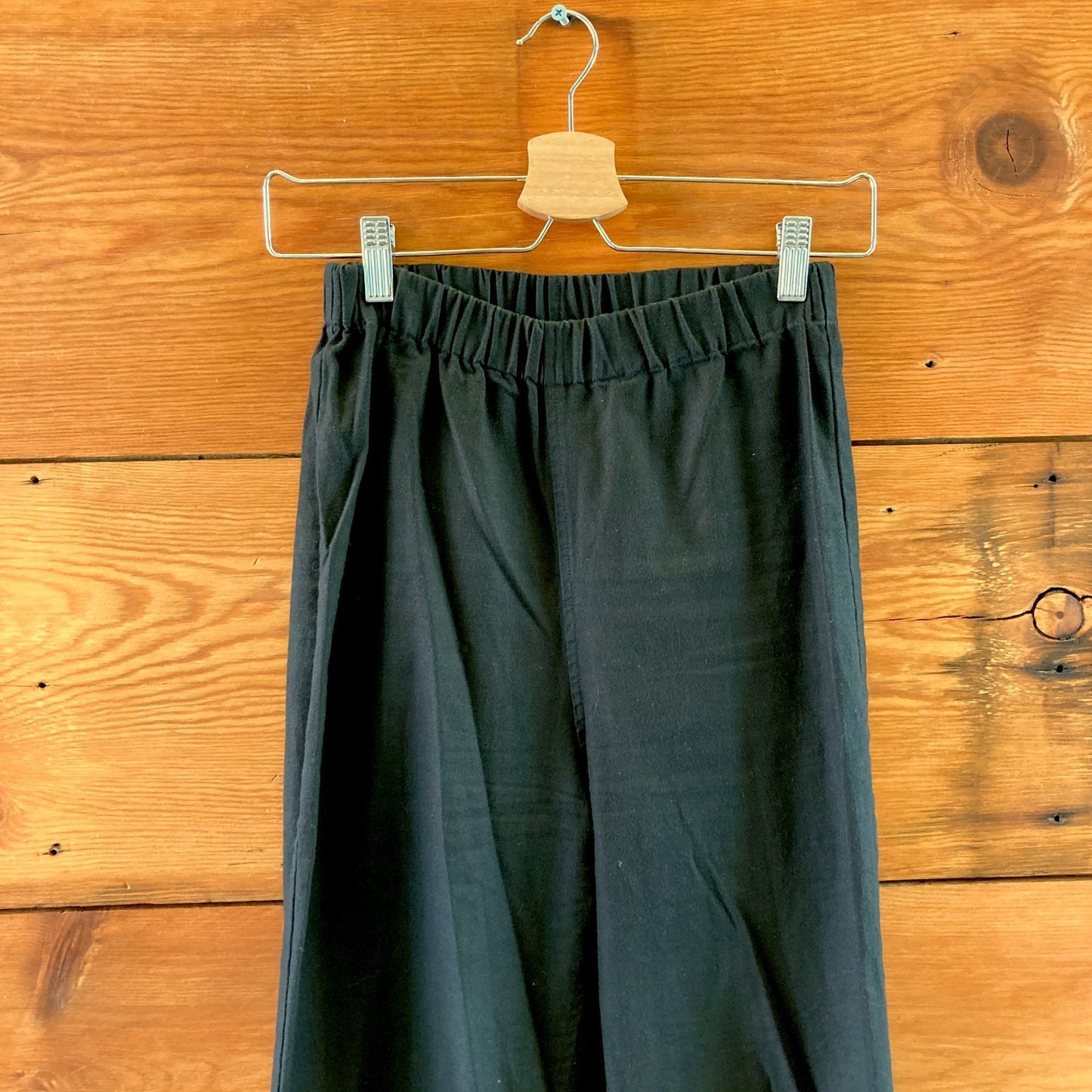 Aurorei Black Brooklyn Made Pull-On Elastic Waist Linen Pants - Size XS - 0322YP
