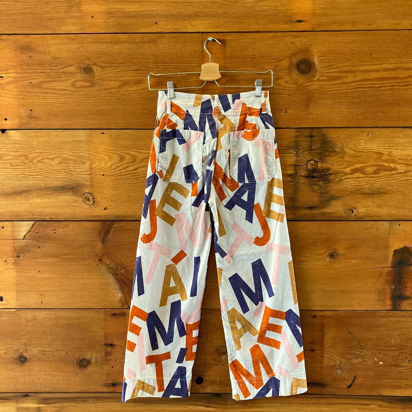 Maeve Anthropologie Alphabet Patterned Colette Pants - Size 25 - 0517DS