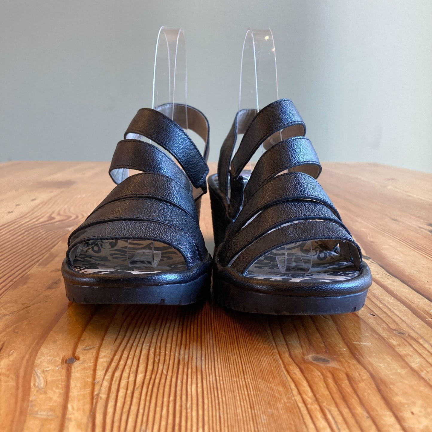 Fly London Black Tull503Fly Mousse Sandals Shoes - Size 7 w/ Box - 0718MS