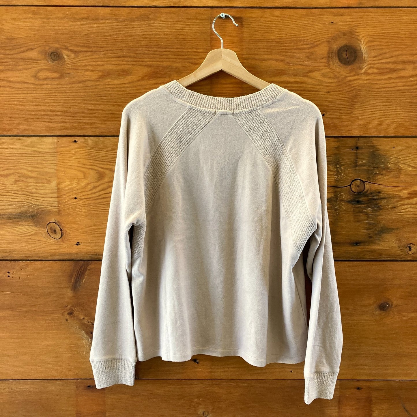 Barefoot Dreams Tan NEW Malibu Collection Brushed Fleece Sweatshirt - 0204MP