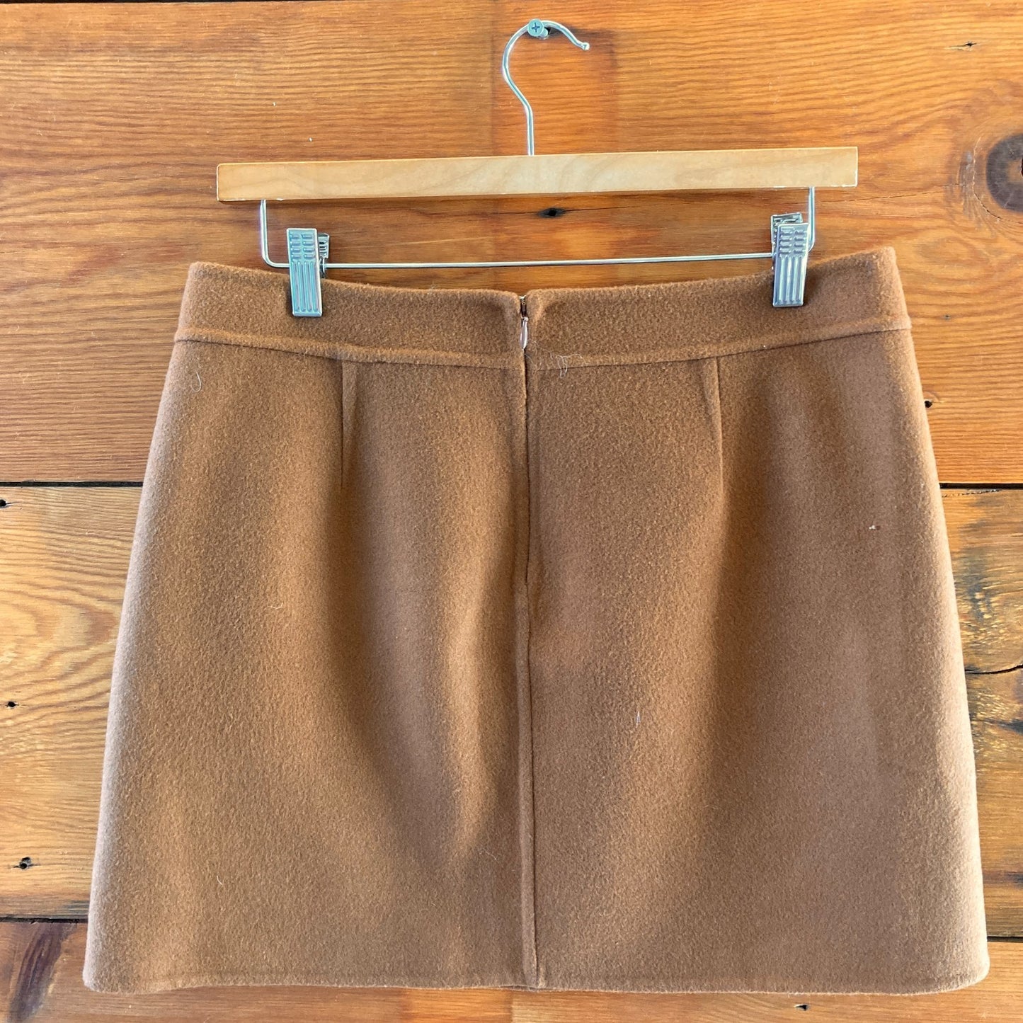 M / L - Sezane Caramel Brown Tania Wool Mini Skirt 0916VB