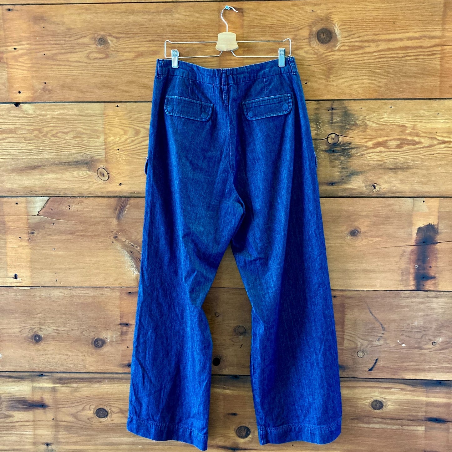 Frame Dark Wash Denim Relaxed Fit Cargo Jeans - Size 33 - 0710MG