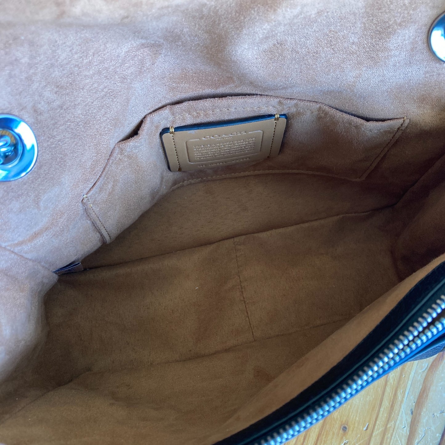 Coach Black Pebbled Leather Klare Double Chain Strap Crossbody 25 Bag - 0311AY