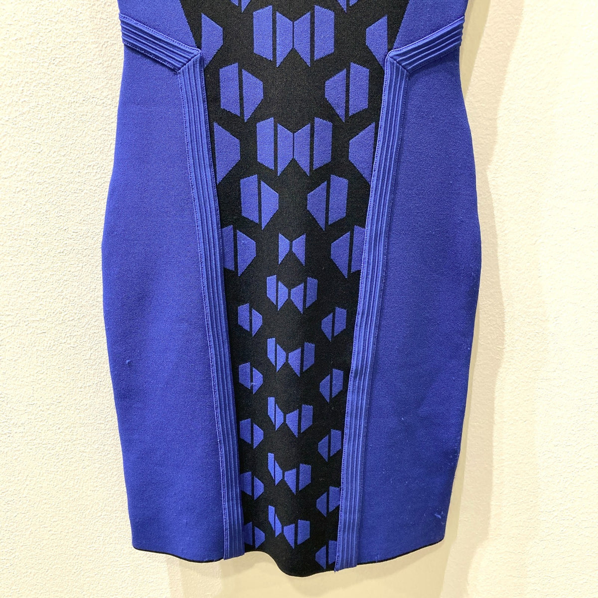 Diane von Furstenberg $365 Blue Franca Stretch Knit Dress - Sz S - NEW - 0428KS