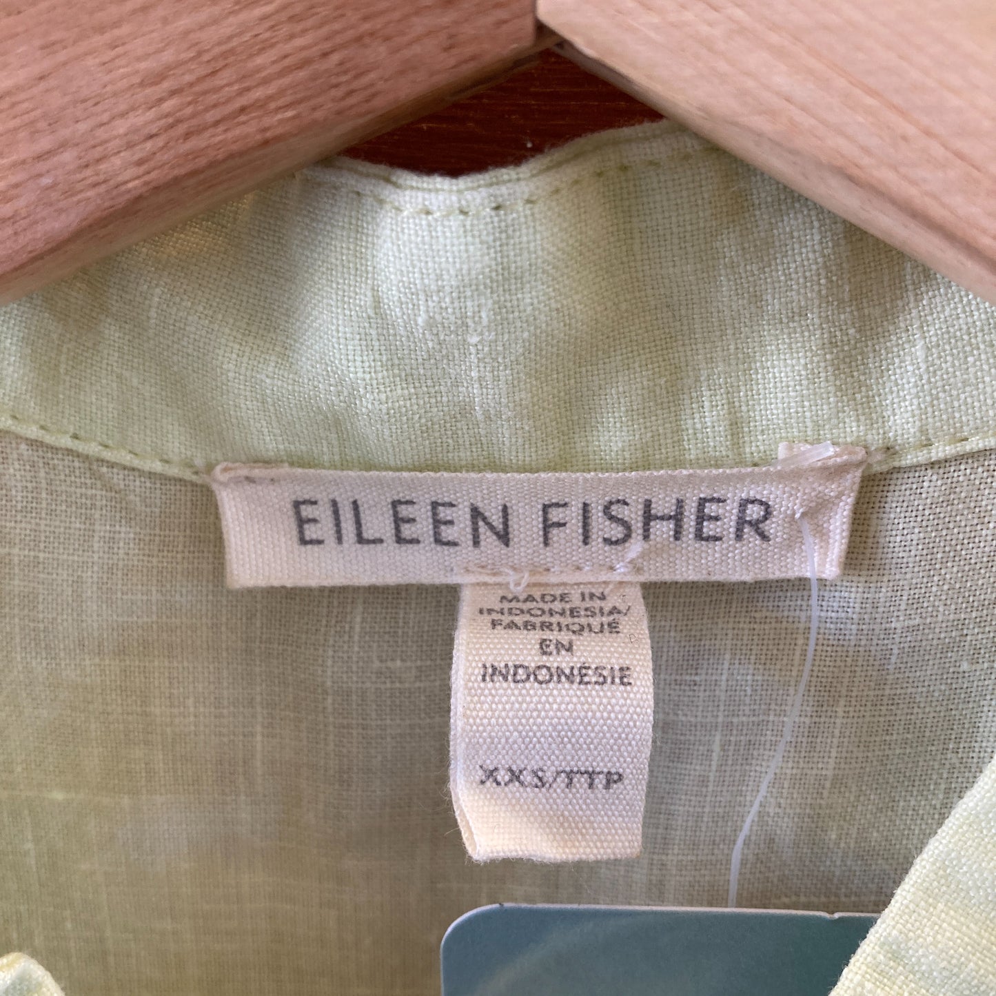 Eileen Fisher Light Yellow Linen Button Up Sleeveless Dress - Size XXS - 0320HJ