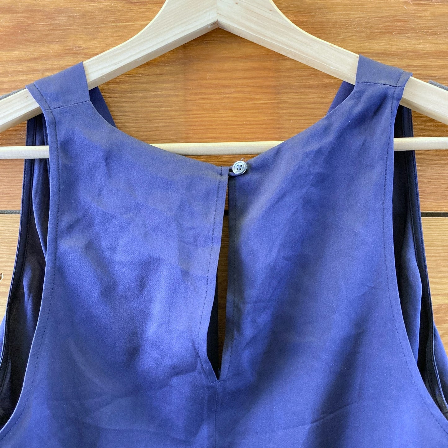 Theory Navy Blue Sleeveless 100% Silk Osteen Dress - Size 6 - 1007OW