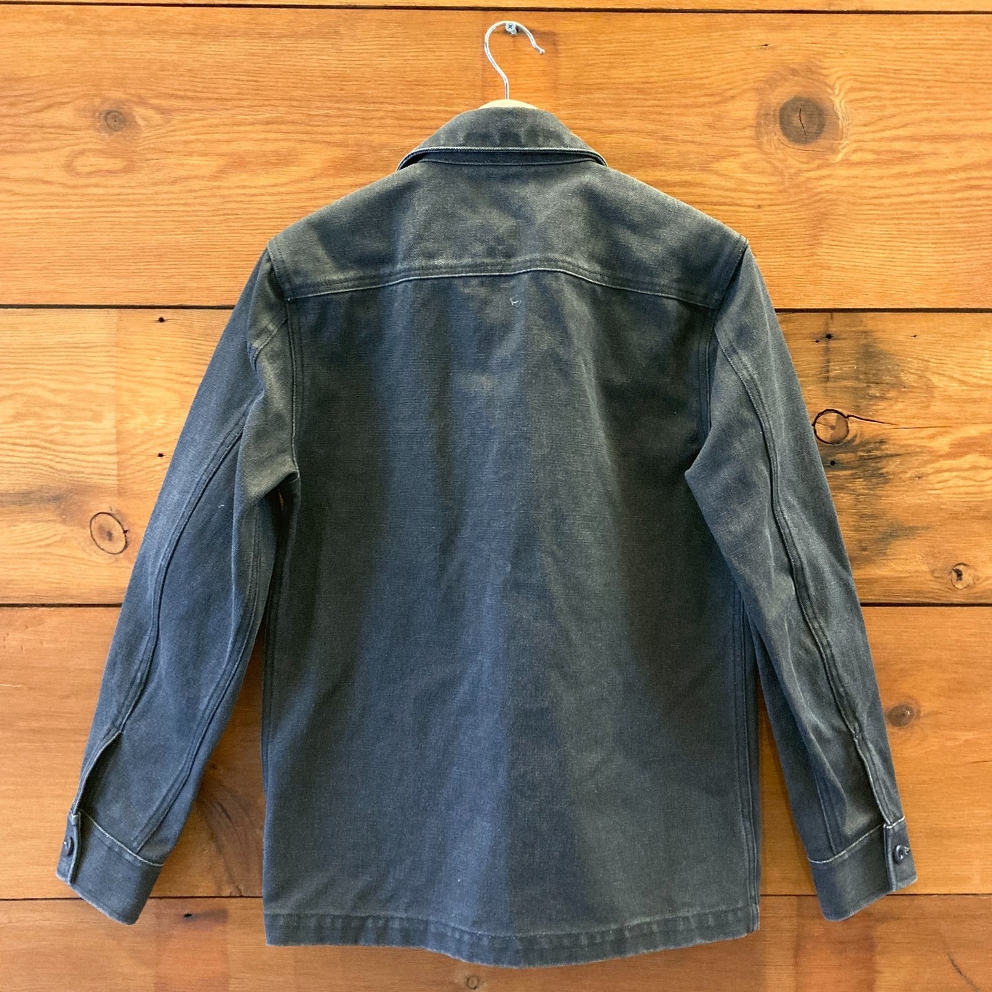 36 / XS Mens - Taylor Stitch Coal Black Selvedge Denim Shop Shirt Jacket 0705KM