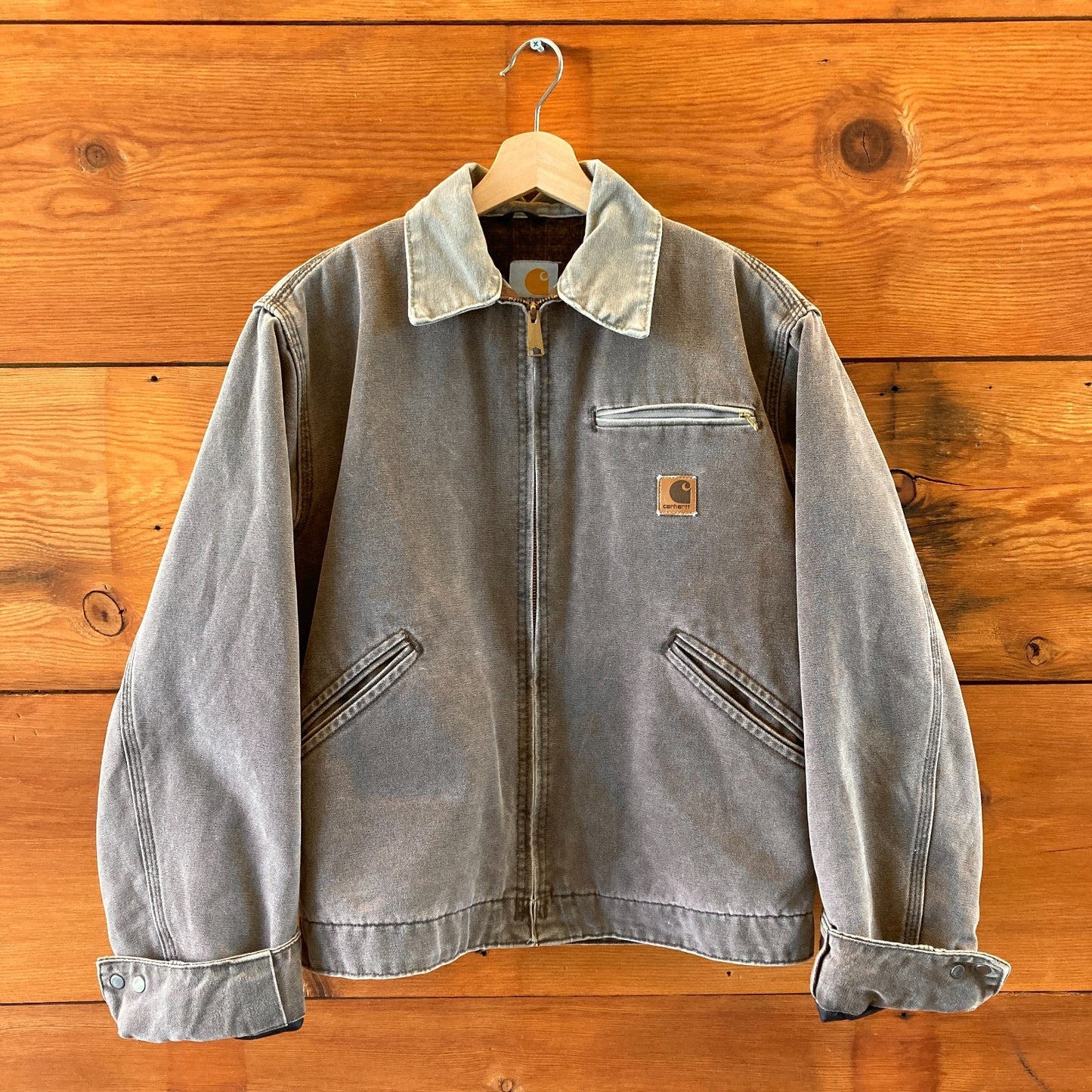 Carhartt Gray Vintage Y2K J97 CHT Detroit Blanket Lined Jacket - Mens S - 0312IG