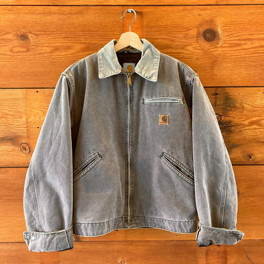 Carhartt Gray Vintage Y2K J97 CHT Detroit Blanket Lined Jacket - Mens S - 0312IG
