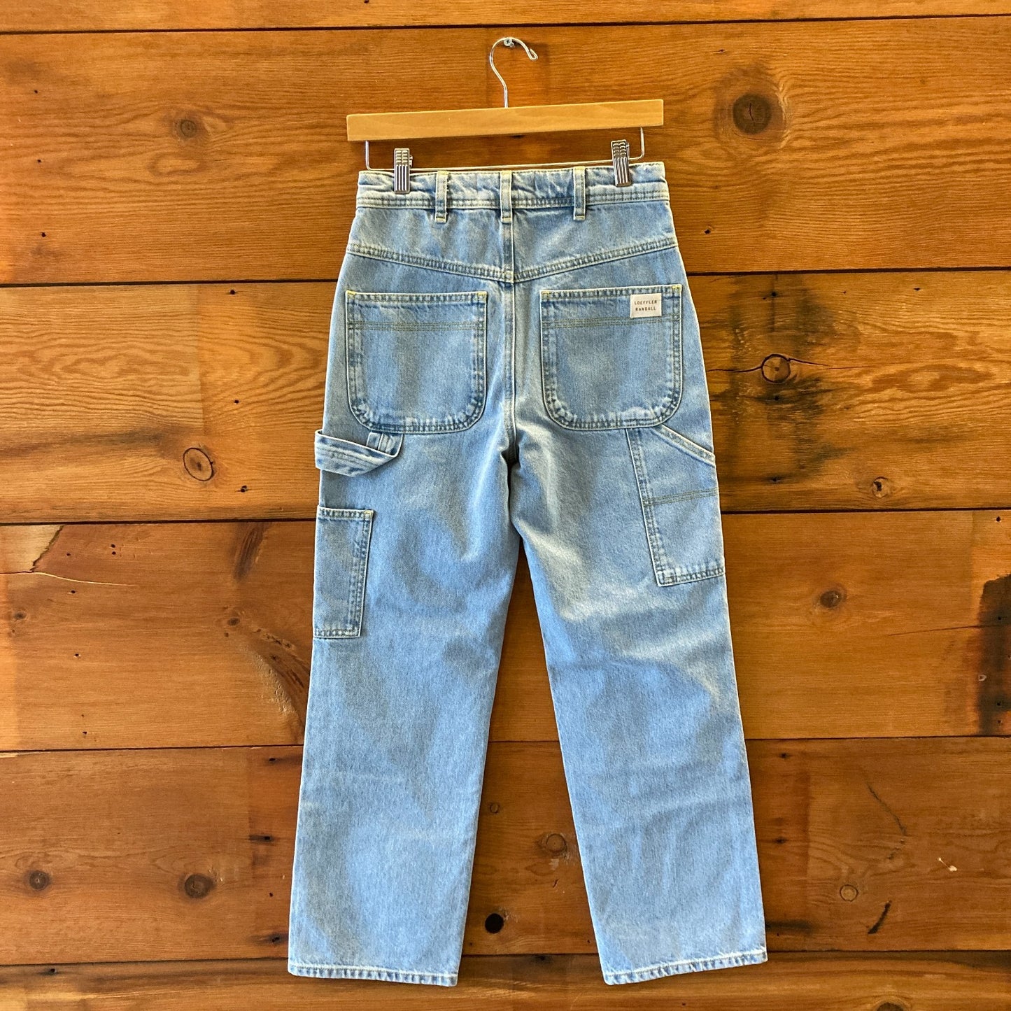Loeffler Randall Light Wash Straight Leg Utility Jeans - Size 00 / XS - 0312IG