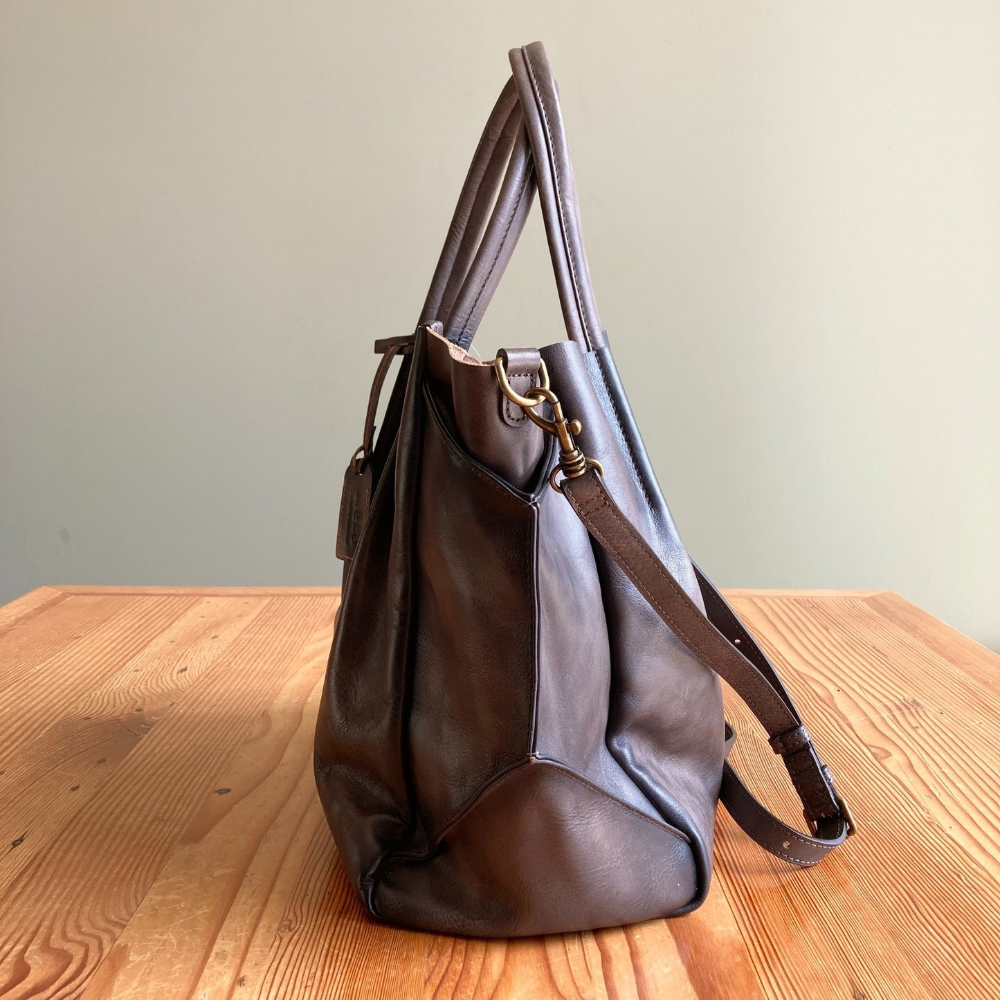 Old Trend $286 Gray Leather Sprout Land Removable Liner Purse - NEW - 1002MG