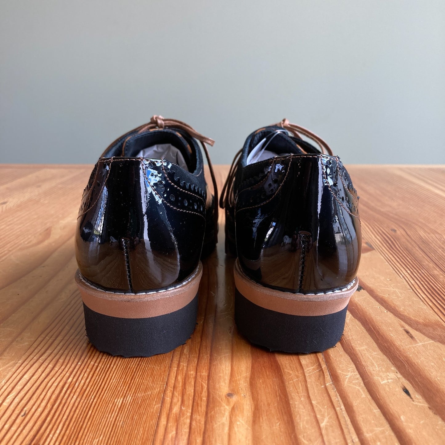 Girotti $449 Black Patent Leather Oxfords Shoes - Sz 41/10.5 US - NEW - 0803BM