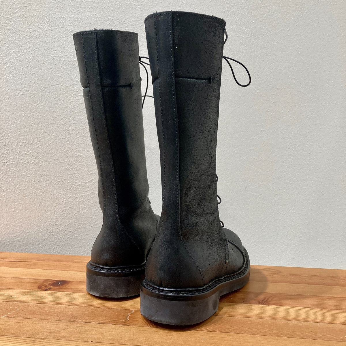 Costume National Black Lace Up High Combat Boots - Sz 37.5 - NEW w/ Box - 1122CT