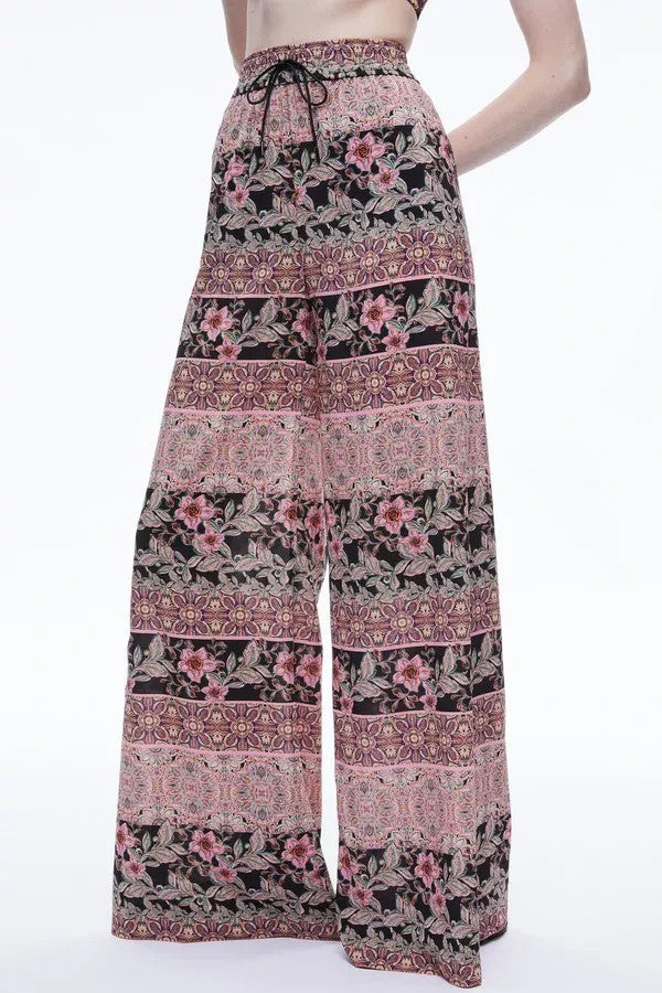 Alice + Olivia Canopy Tile NEW Kenley Palazzo Wide Leg Pants - Size M - 1011SC