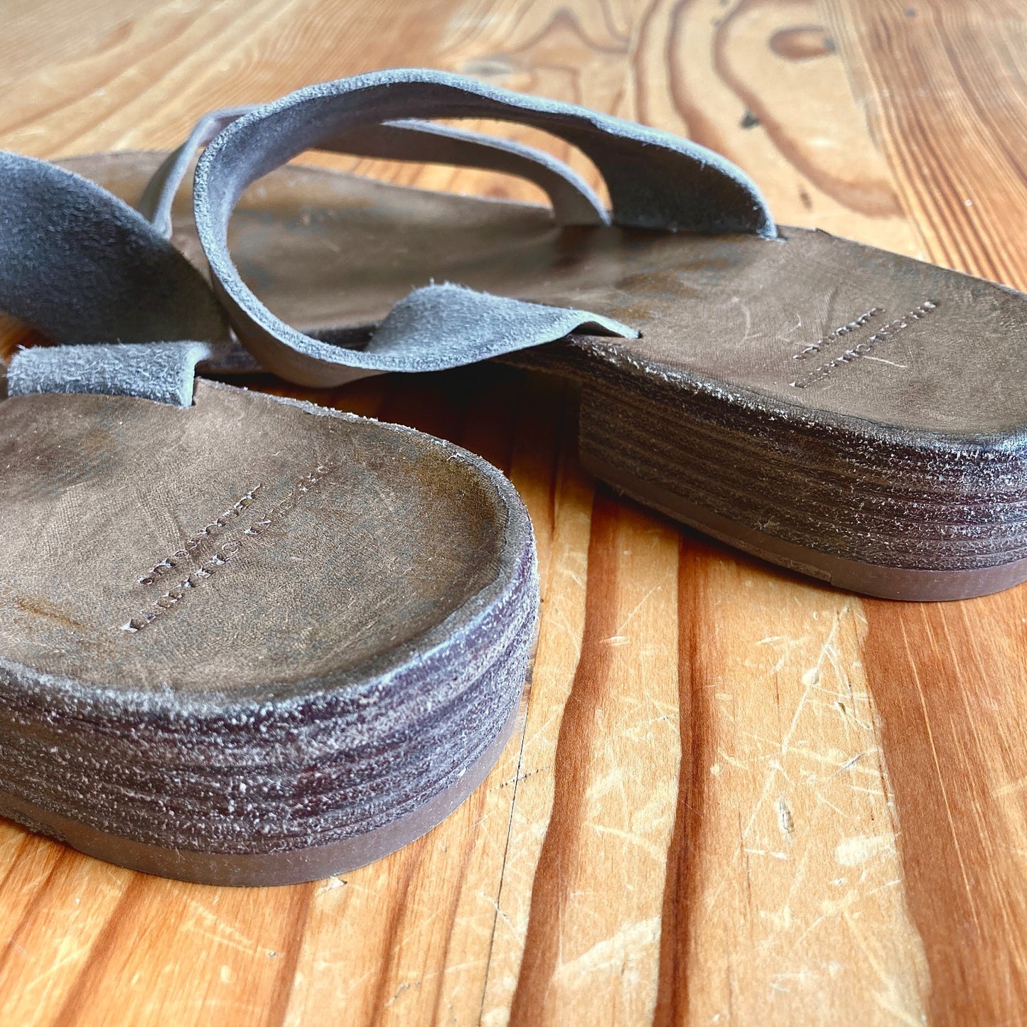 Officine Creative Gray Leather Strappy Sandals Shoes - Sz 37 - w/ box -  0121PK