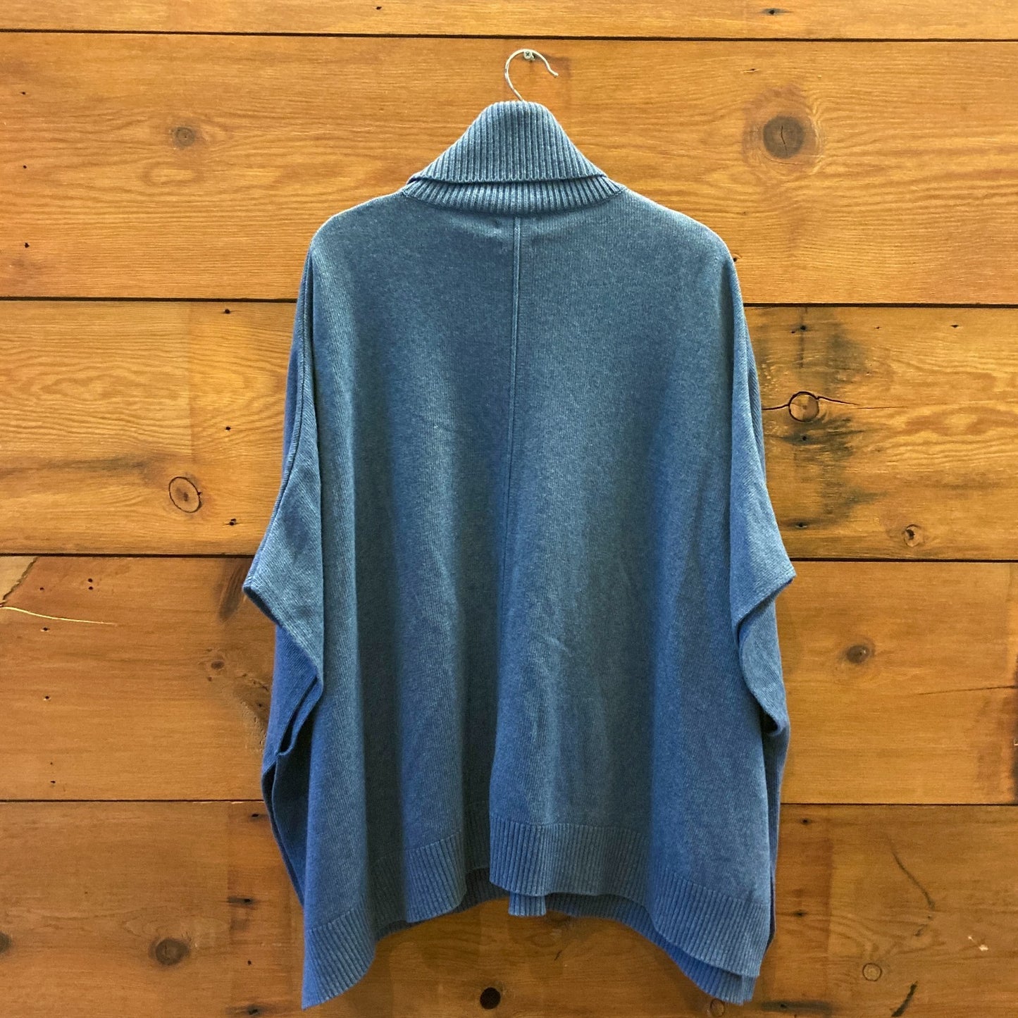 M - Massimo Dutti Blue NEW Turtleneck Poncho Womens Sweater 0927LL