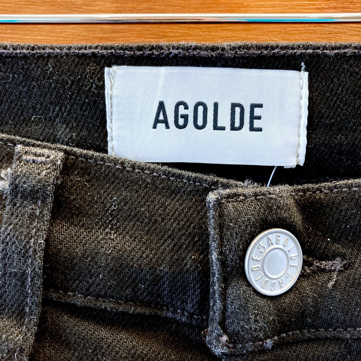 AGoldE Black Wash REN Button Fly Womens Wide Leg Jeans - Size 24 - 0312IG