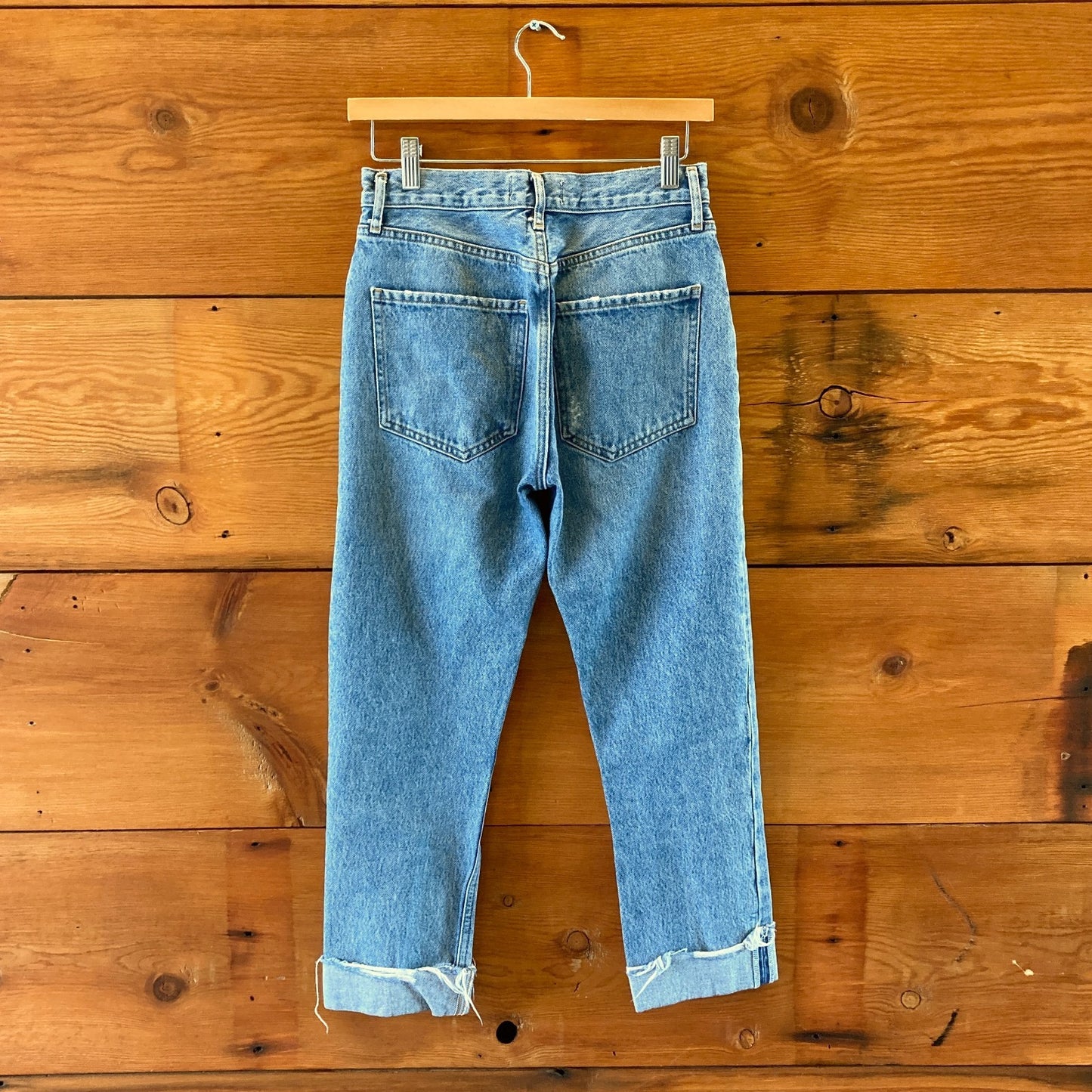 AGoldE Riley Crop Button Fly High Rise Cuffed Hem Jeans - Size 25 - 0313SH