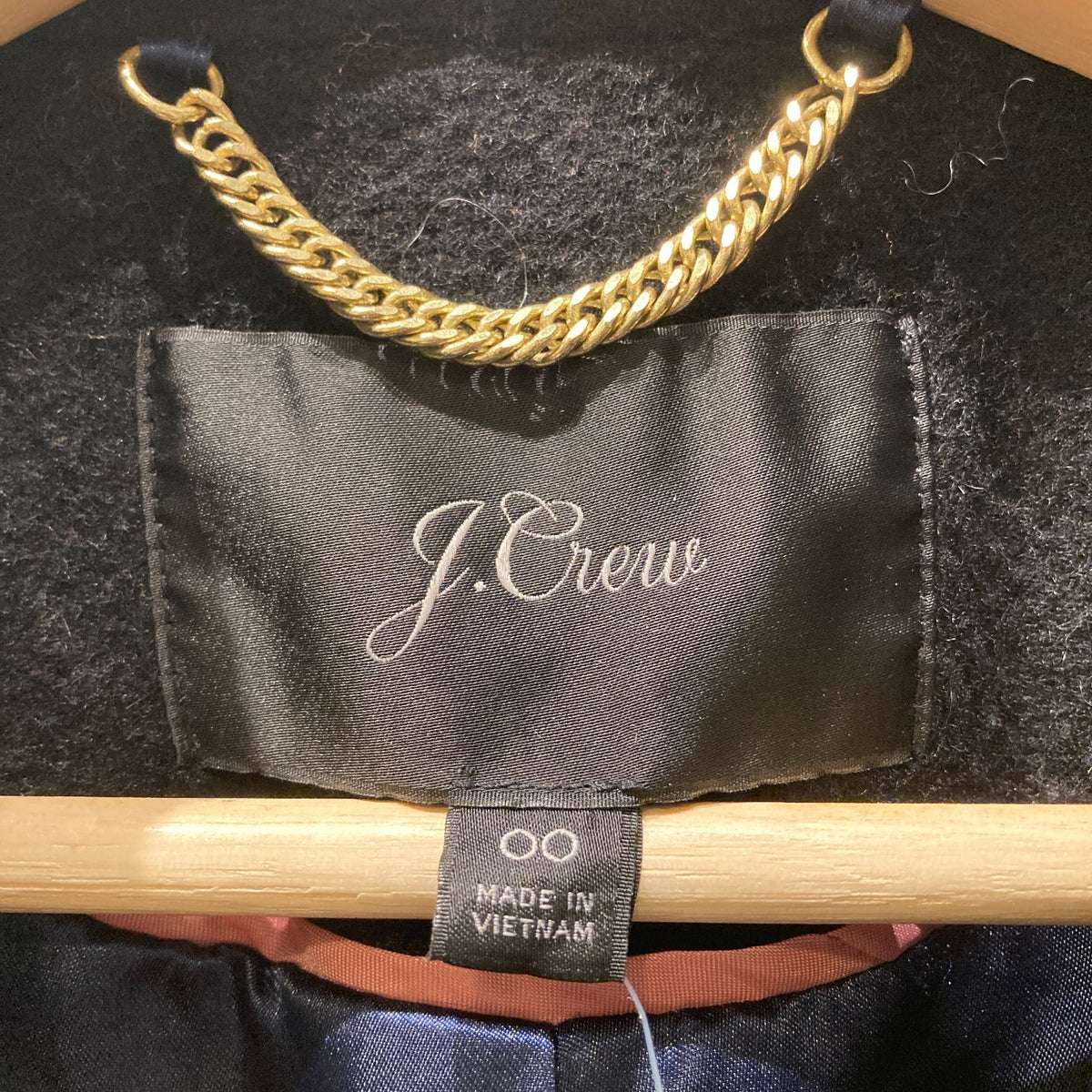 J Crew Black Double-breasted Topcoat Wool Cashmere Coat - Size 00 / XXS - 0903BN