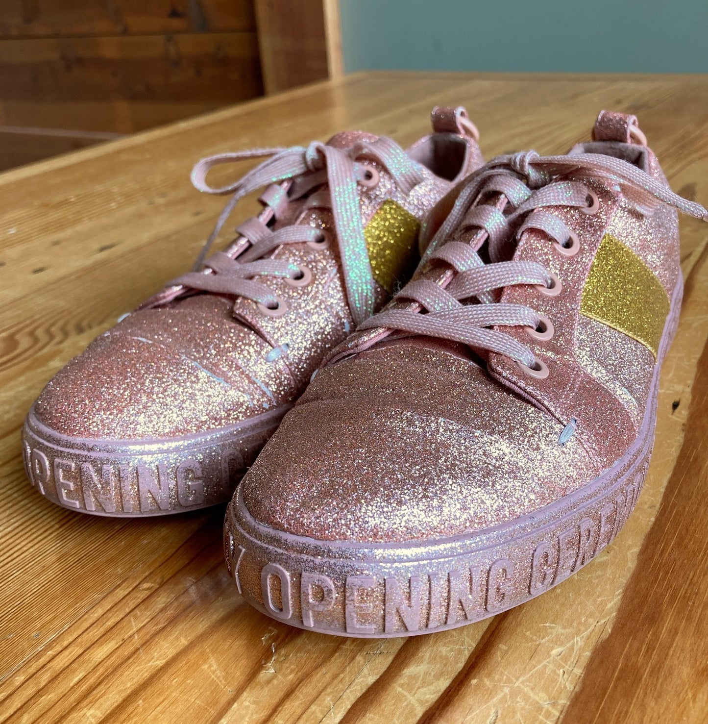 Opening Ceremony Pink Glitter La Cienga Sneakers Shoes - Size 38 / 7.5 - 1203TR