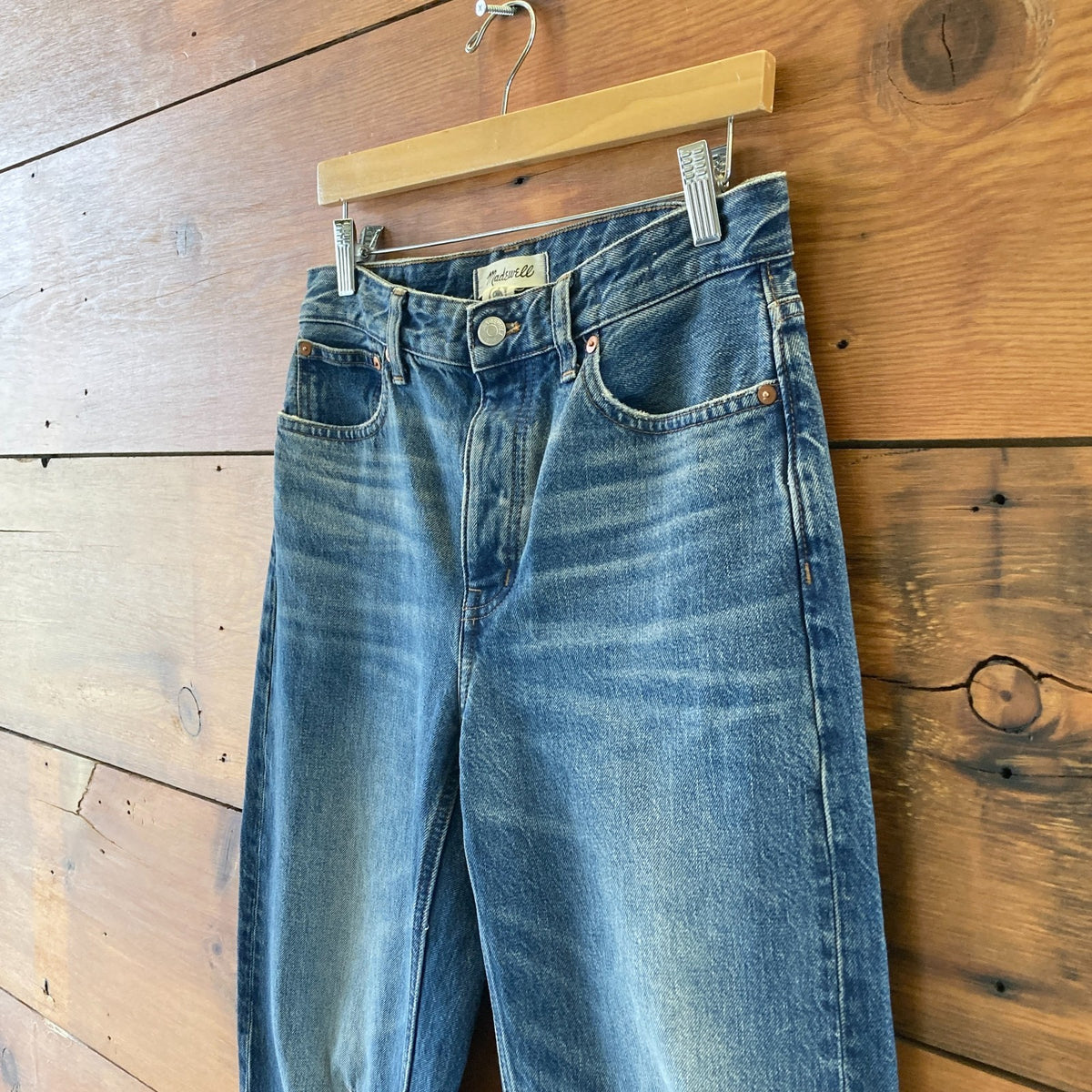 Madewell Medium Wash High Waisted Darted Barrel Leg Jeans - Size 25 - 0320AE