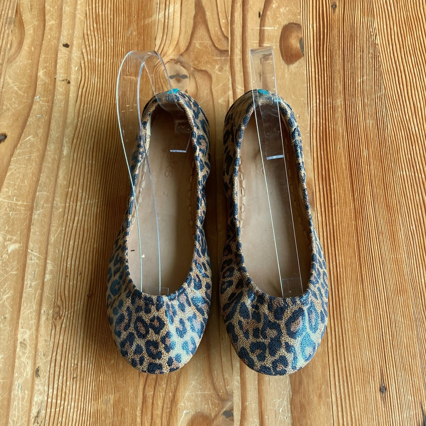 Tieks by Gavrieli Leopard Leather Ballet Flats Foldable Shoes - Size 7 - 0828AM