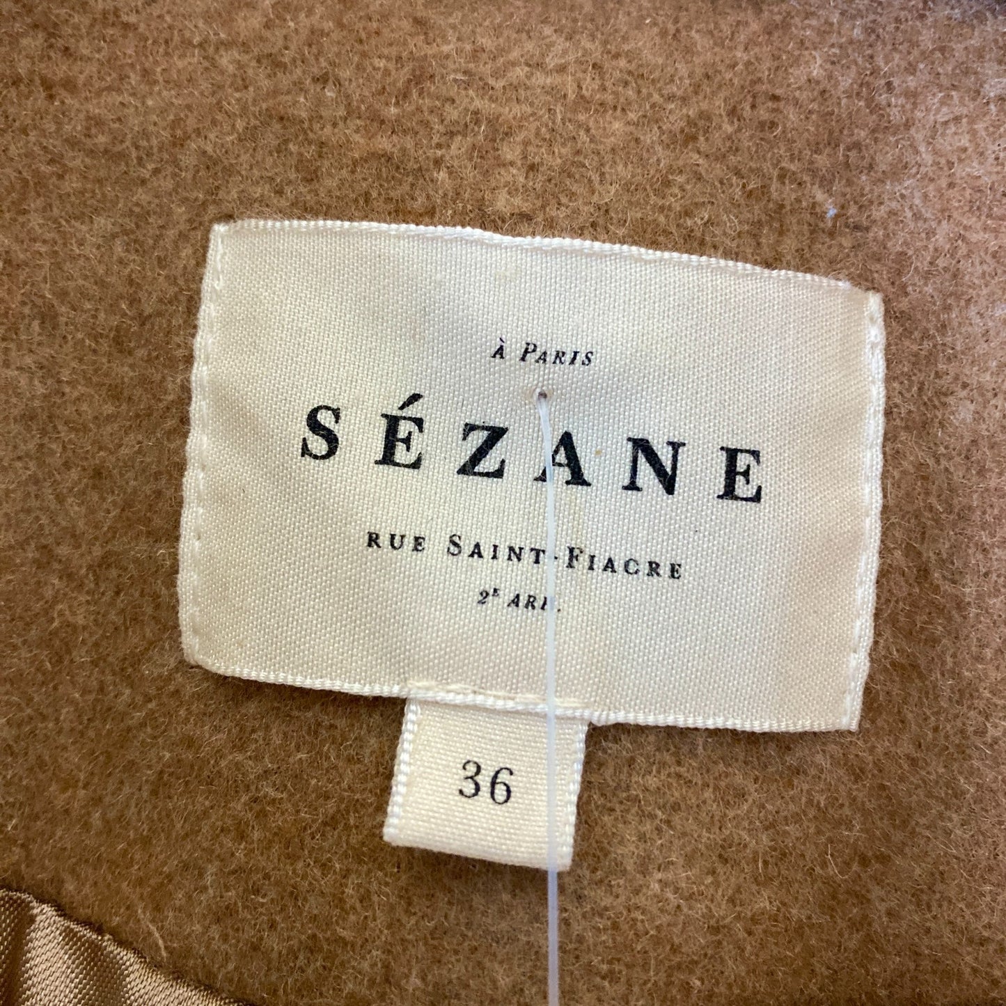 Sezane Camel Wool Blend Notched Lapel Jacket Blazer - Size 36 / S - 0415AU