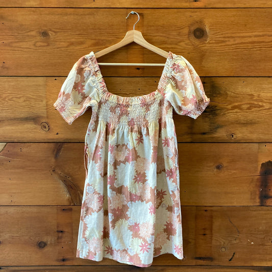 Faherty Pink Jicaro Island Print  Ramona NEW Neck Dress - Size S - 0514AK