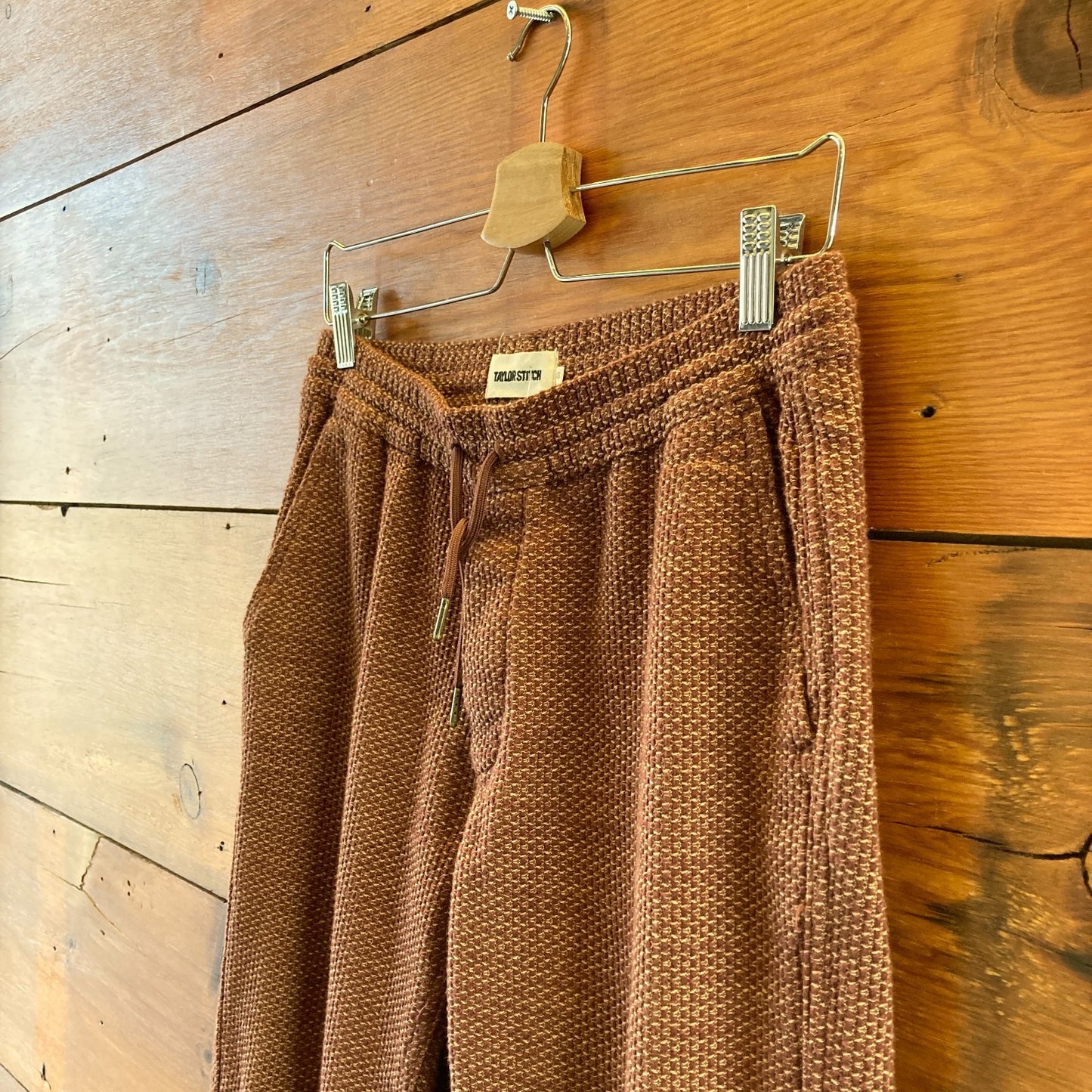 Taylor Stitch Brown The Apres Drawstring Organic Cotton Pants - Size XS - 0927LL