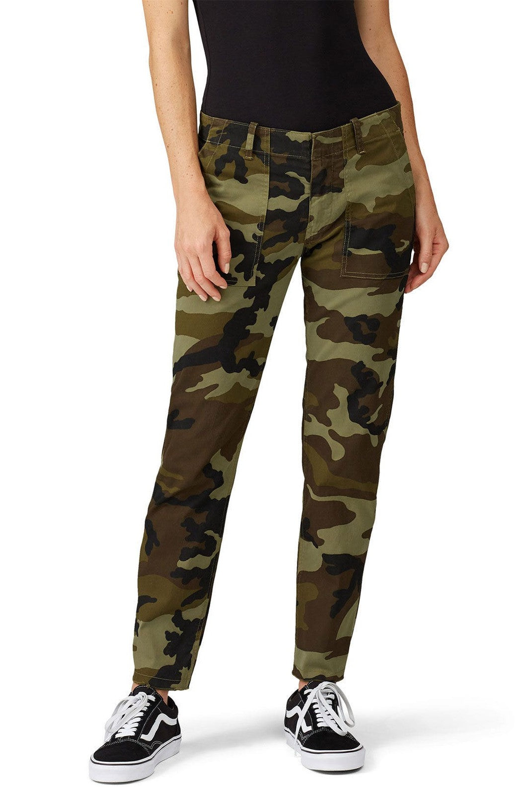 6 - Nili Lotan Camo Patterned Straight Leg Jenna Camouflage Raw Hem Pants 0619JA