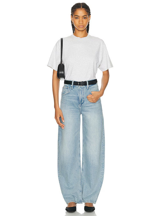 Frame Long Barrel Leg Jeans in Irwin Light Wash - Size 28 - 0111EH