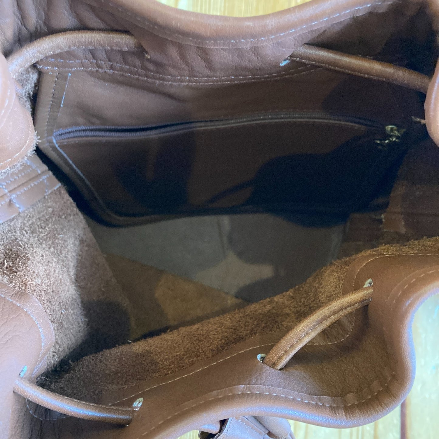 Coach 4151 Tan Brown Leather Vintage Thompson Drawstring Bucket Bag 0308LS