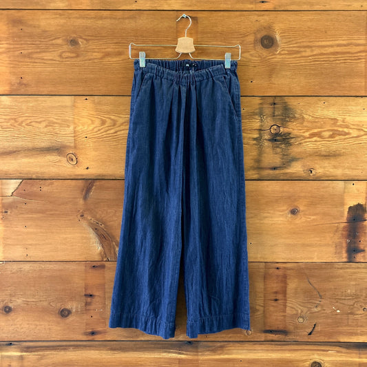 Jarbo Wide Leg Denim Elastic Waist Pull On Pants - Size 34 / US 4 - 0425KN