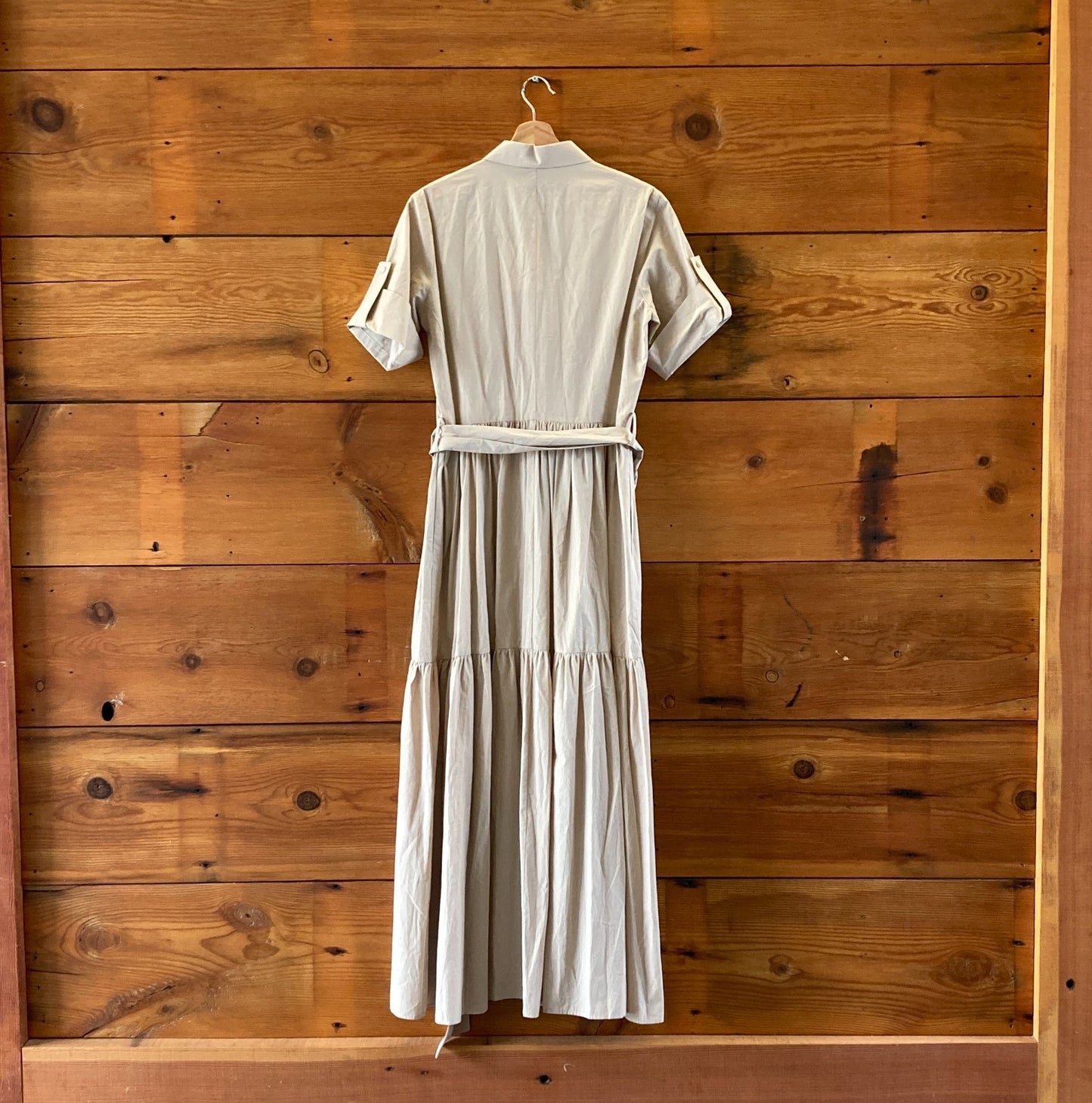 Antonelli Firenze $725 Khaki Tan Margherita Maxi Dress - Size 44 / M - 4427SC
