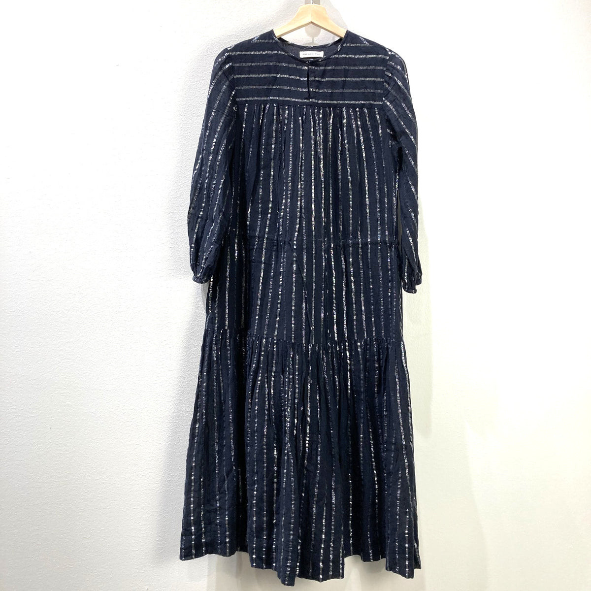 Isabel Marant Etoile Black Silver Stripe Savory Dress - Size 36 / M - 0129LH