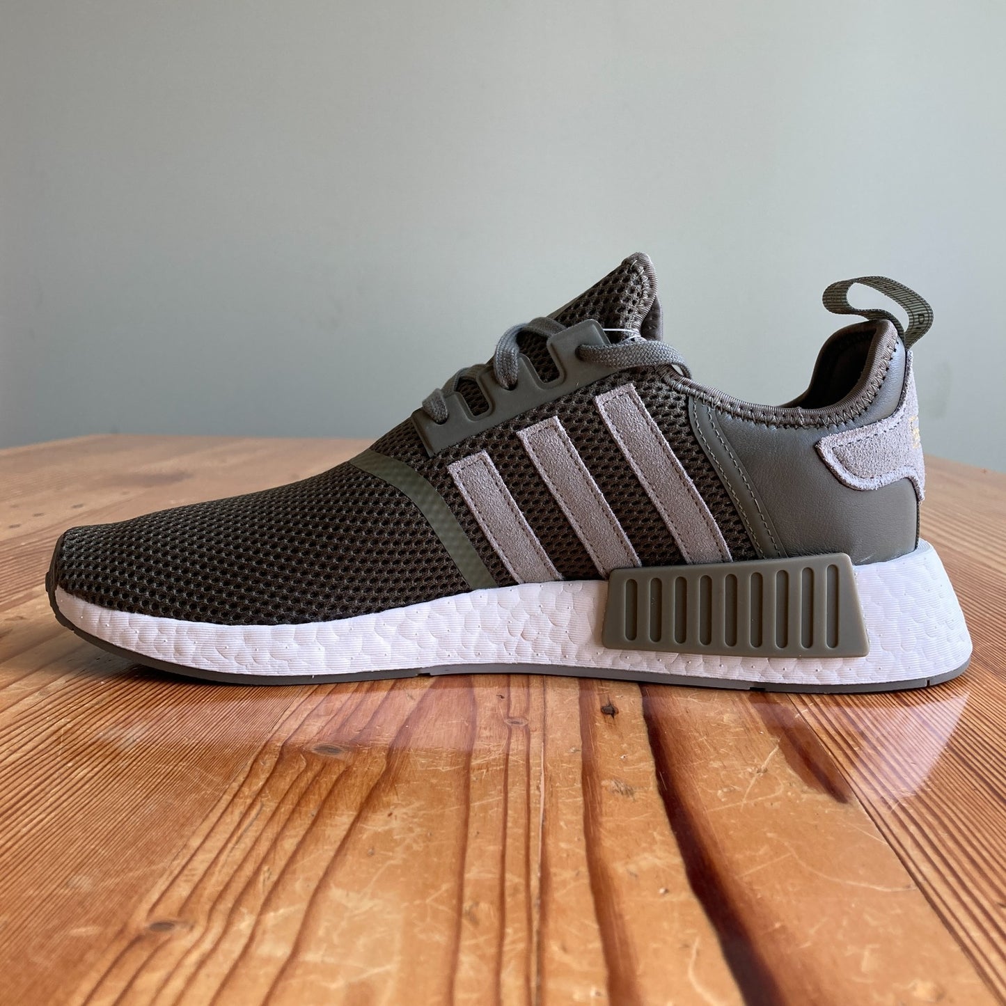 Adidas Mens Olive Striped NMD_R1 Shoes - Size 11 - NEW w/ Box - 1206HP