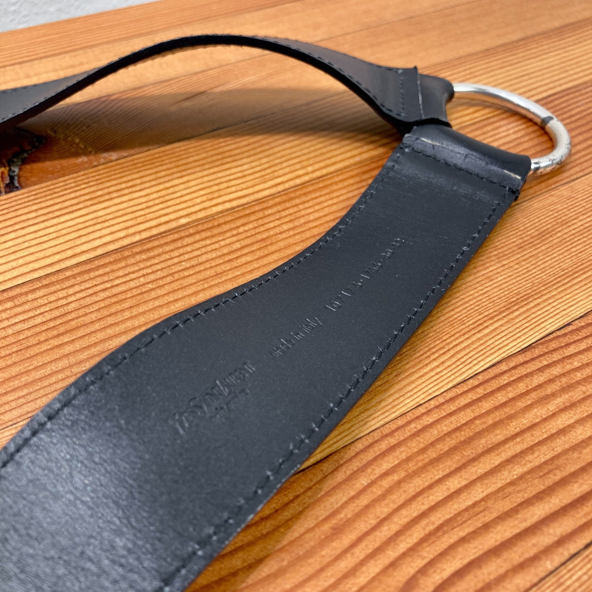 SAINT LAURENT Black D RING Leather Harness Belt IT-80 US-32 - 0129LH