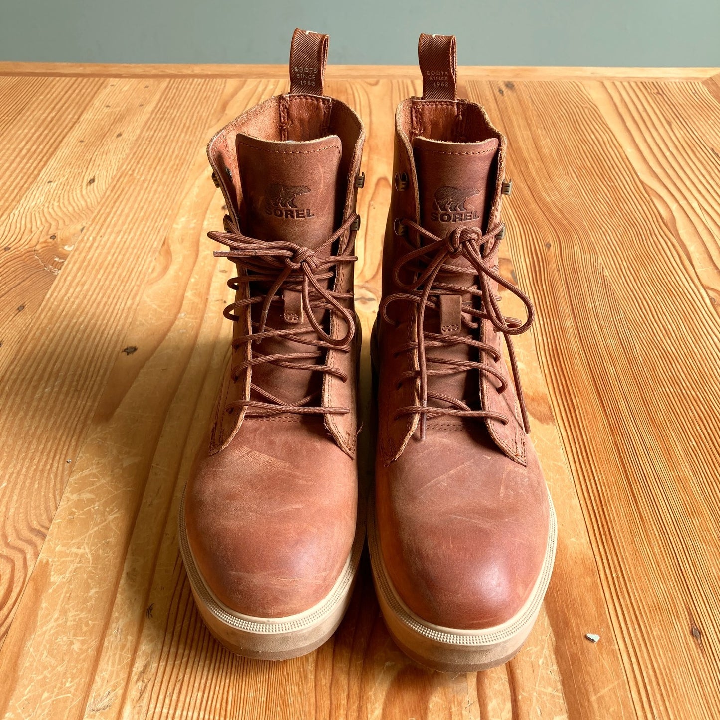 Sorel Womens Brown Hi-Line Lace Waterproof Boots w/ Box - Size 8 - 0121LC