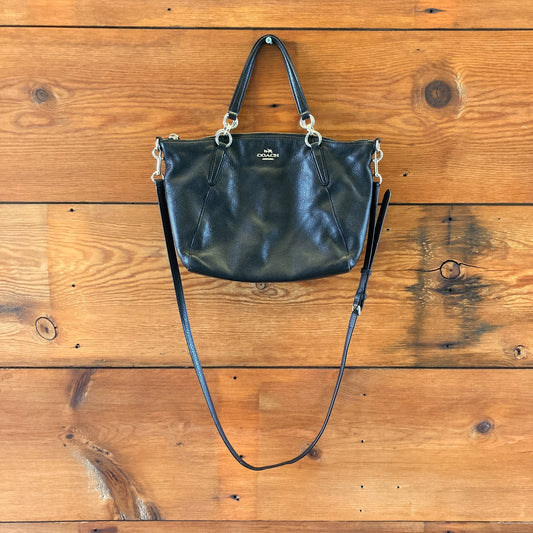 Coach Black Leather Small Kelsey Satchel Bag Purse - 0926RE