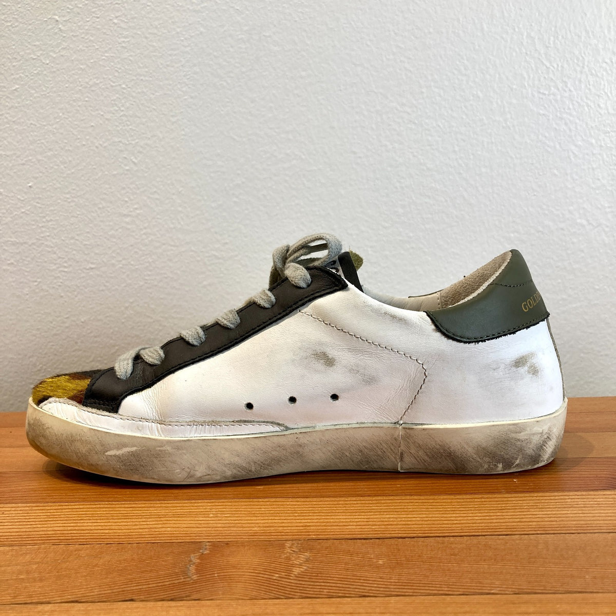 Golden Goose $580 White Super Star Leopard Glitter Sneakers - Sz 35/ 5 - 0209SB