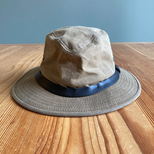 Filson Tan Tin Cloth Packer Rugged Water-Repellent Hat - Size L - 0920PW