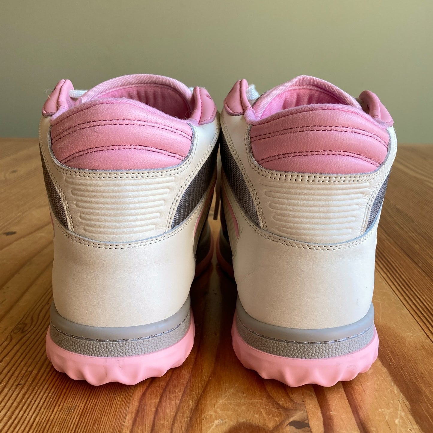 Gucci White / Pink High Top Mac80 Sneakers Shoes - Sz 34.5 / 4.5 US NIB - 0415AB