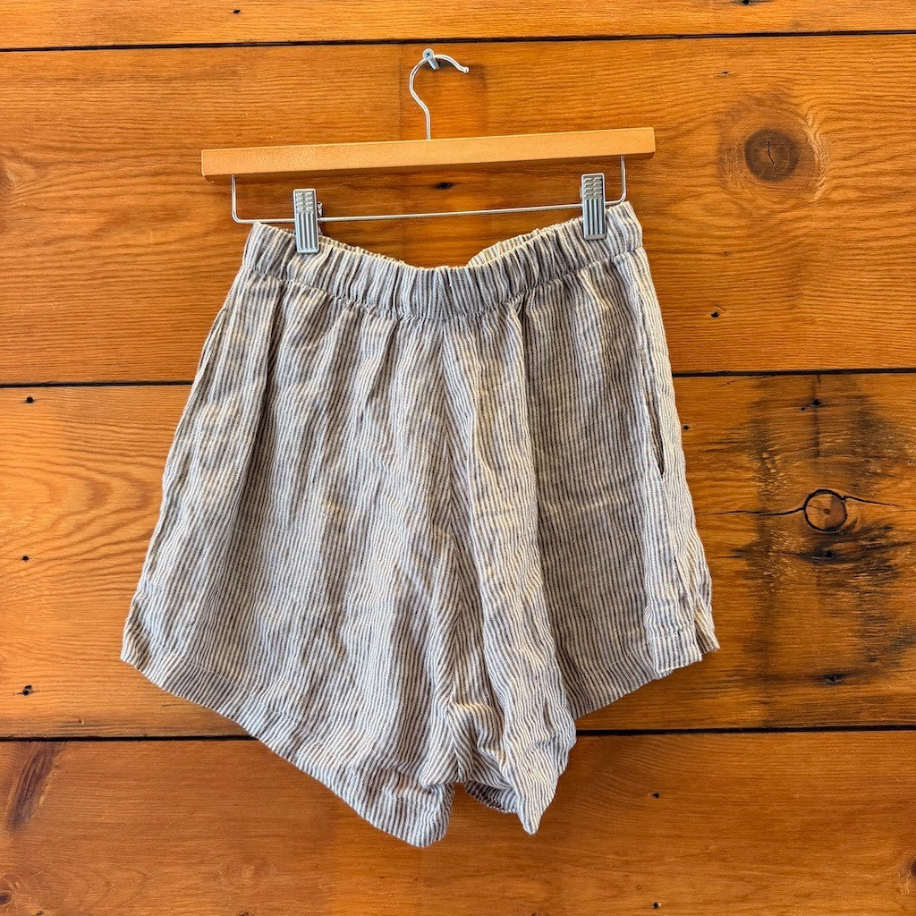 Jem! Los Angeles Striped Drawstring Waist Linen Shorts - Size S - 0312IG