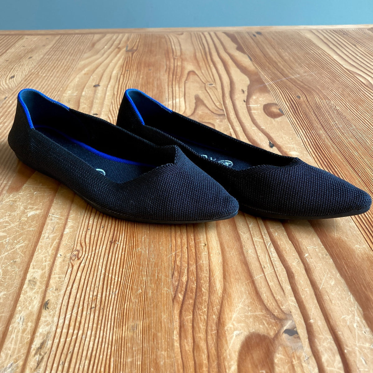Rothy's Black Pointed Toe Slip On The Point Flats Shoes - Size 8.5 - 0308MP