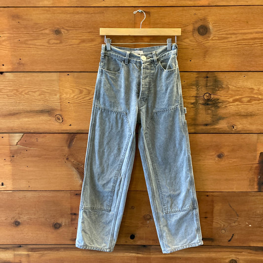 Jesse Kamm Gray Wash Button Fly Utility Handy Straight Jeans - Size 2 - 0312IG