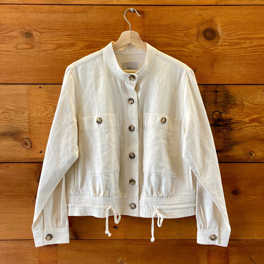 Rails $228 Ecru White Alma Button Up Utility Jacket - Size M - NEW - 0621AS