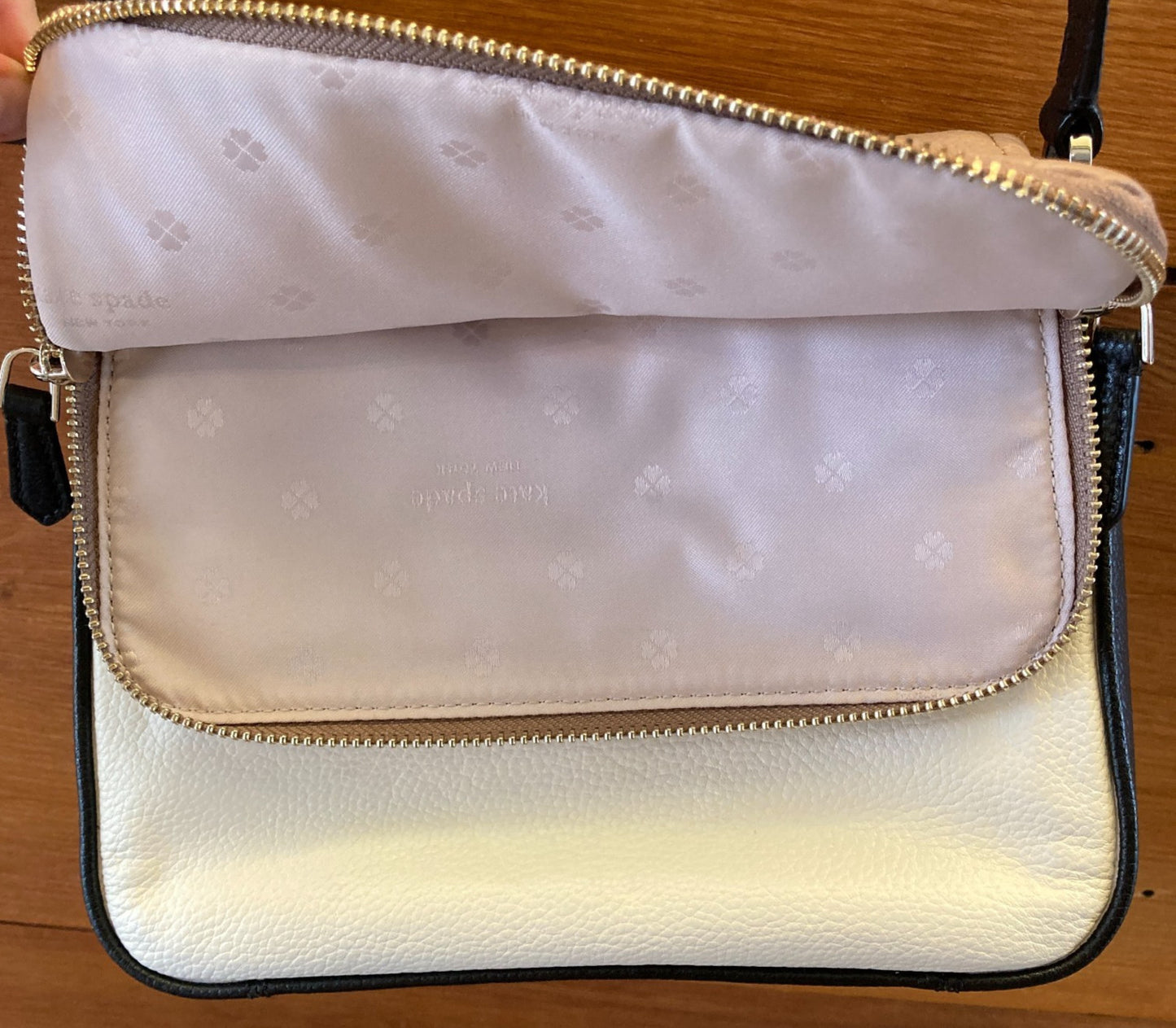 Kate Spade Tri Tone Run Around Large Flap Crossbody Purse Bag - 0620TO