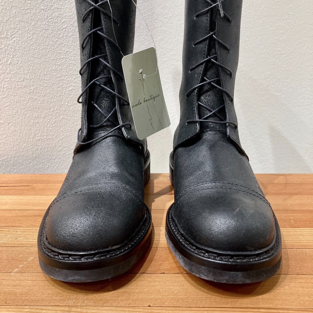 Costume National Black Lace Up High Combat Boots - Sz 37.5 - NEW w/ Box - 1122CT